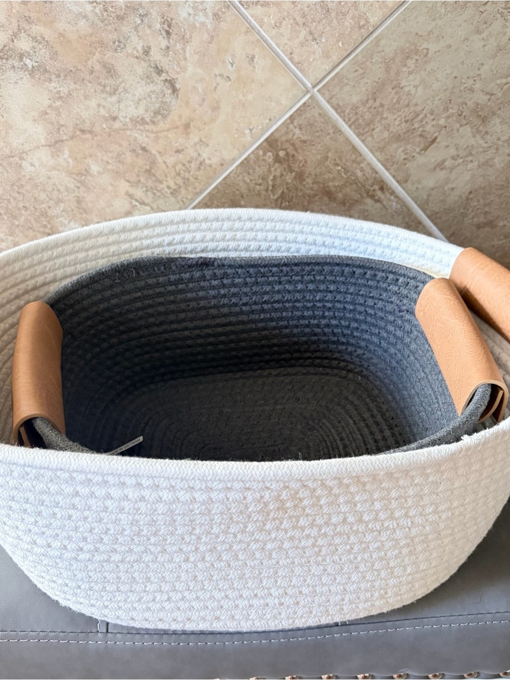 Woven Rope Storage Basket Set of 2